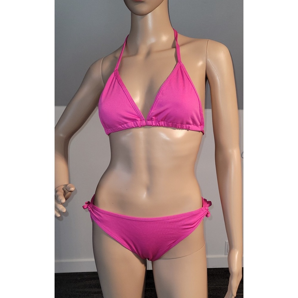 Women's Pink Lined Sexy Bikini Adjustable Straps Polyester fits S/M ‎ SL4167-3